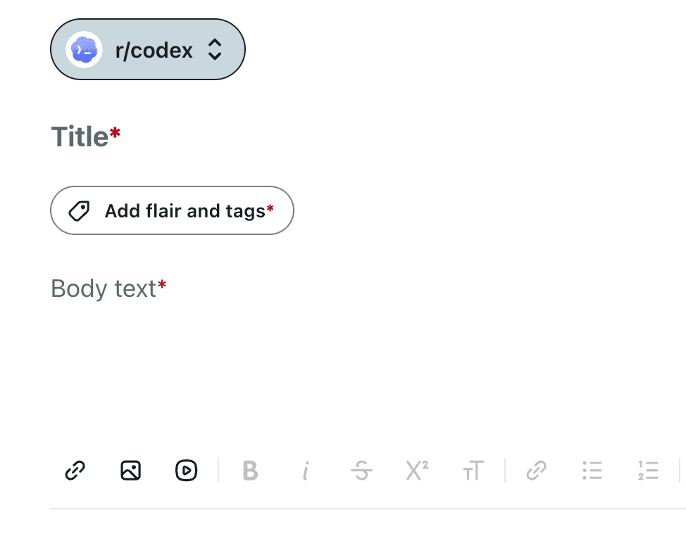 Reddit post composer for communities with karma requirements